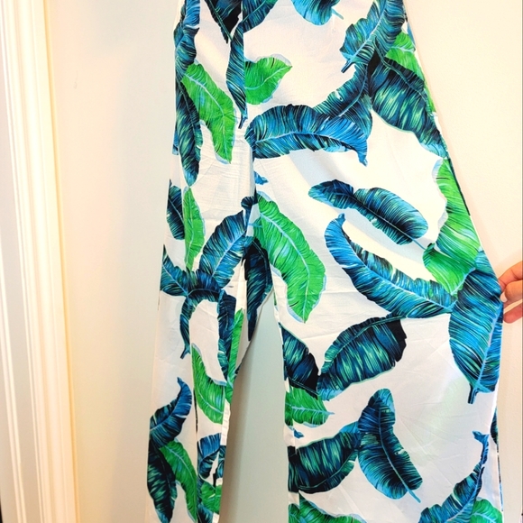 Two pieces set crop top with high waist pants - Picture 2 of 4